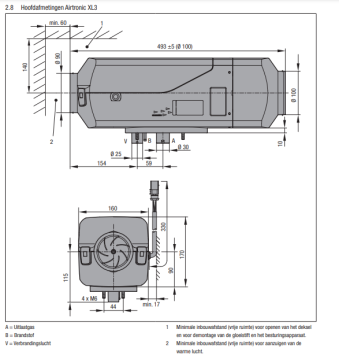 Eberspächer Airtronic XL3 Commercial D 8 L heater. 24 Volt. Diesel